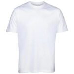 White Polyester Customized Half Sleeve Men's T-Shirt