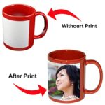 Customized Ceramic Red Patch Mug