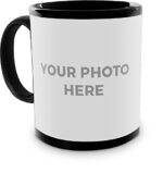 Personalized Photo Mug BLACK PATCH COFFEE MUG