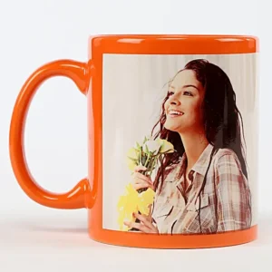 orange patch photo mug
