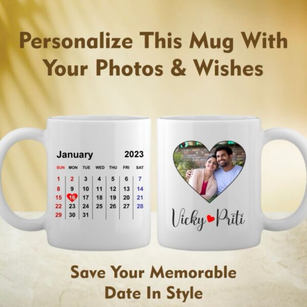 Buy Personalised Photo Calendar Mug with Photo